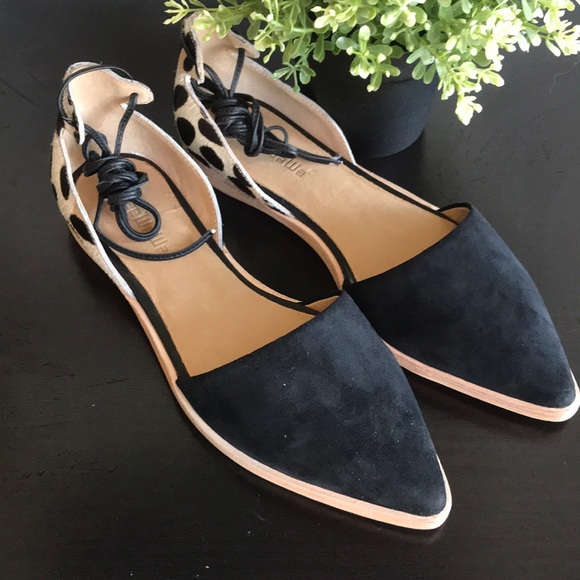 Anthropologie Gee Wawa Suede Flat Leopard Print - Picture 3 of 8